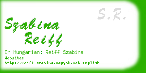 szabina reiff business card